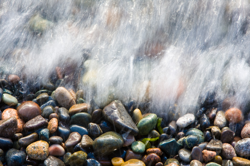 Wave Breaking Over Pebbles